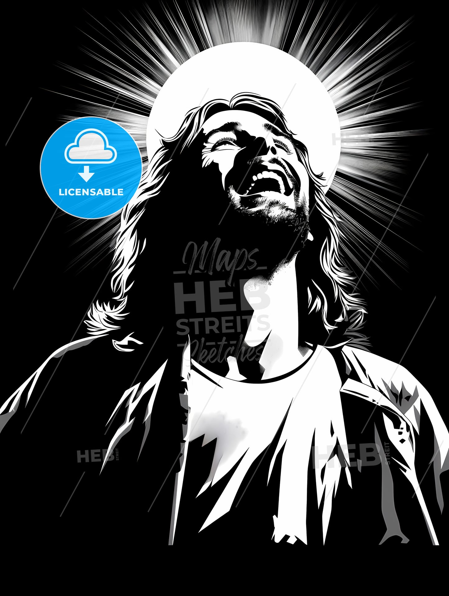 A Man With Long Hair Laughing With The Andy Warhol Museum In The Background