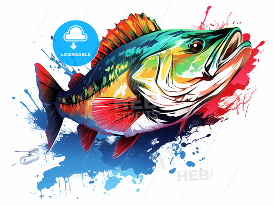 A Colorful Fish With Paint Splashes