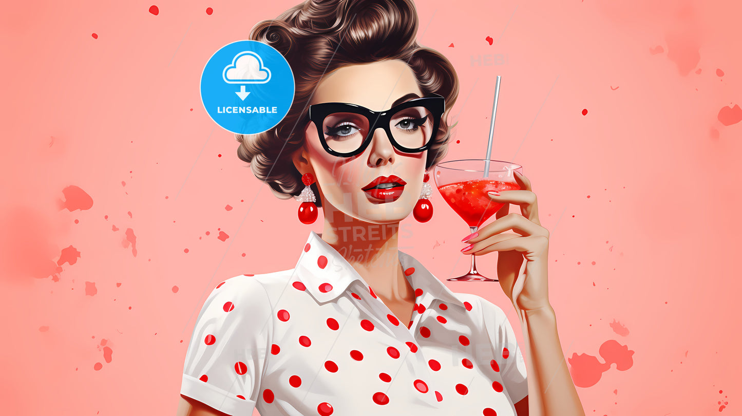 A Woman Holding A Drink