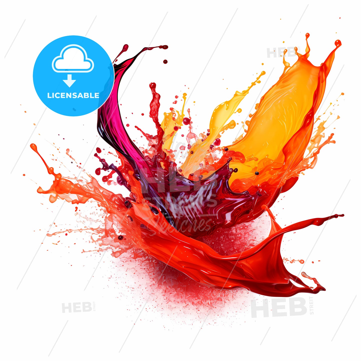 A Colorful Paint Splashing Out Of A Bird