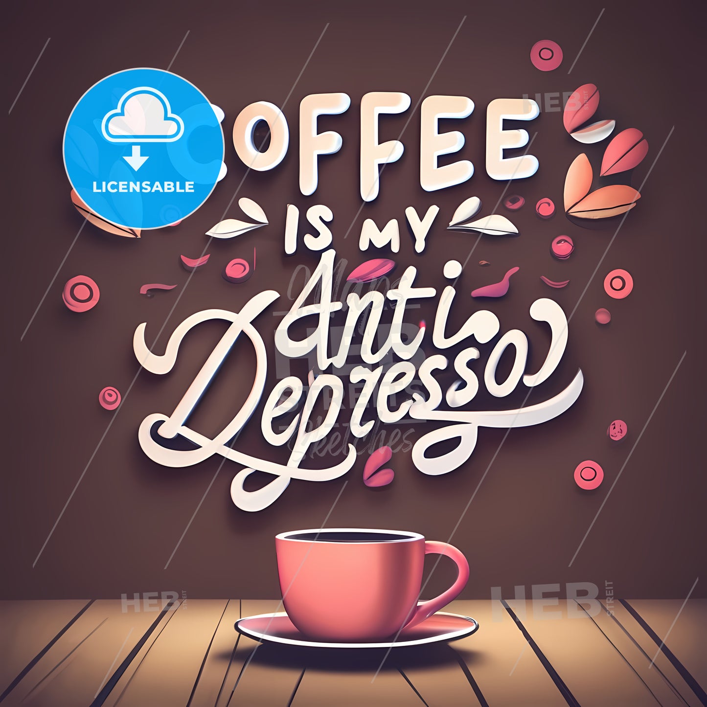 Coffee Is My Anti-Depresso - A Cup Of Coffee On A Table
