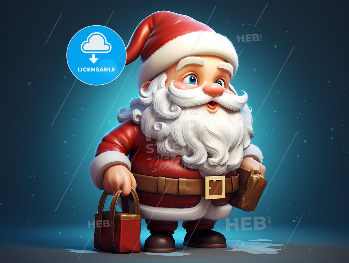 Cartoon Of A Santa Claus