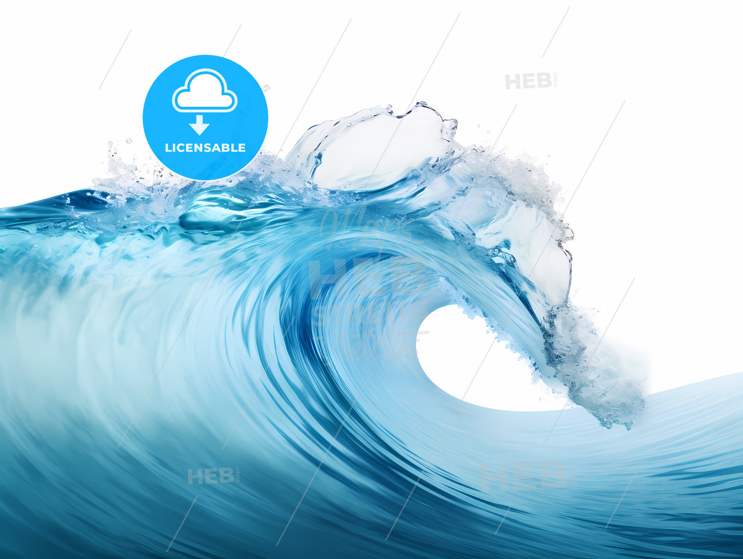 Wave Of Water With Bubbles