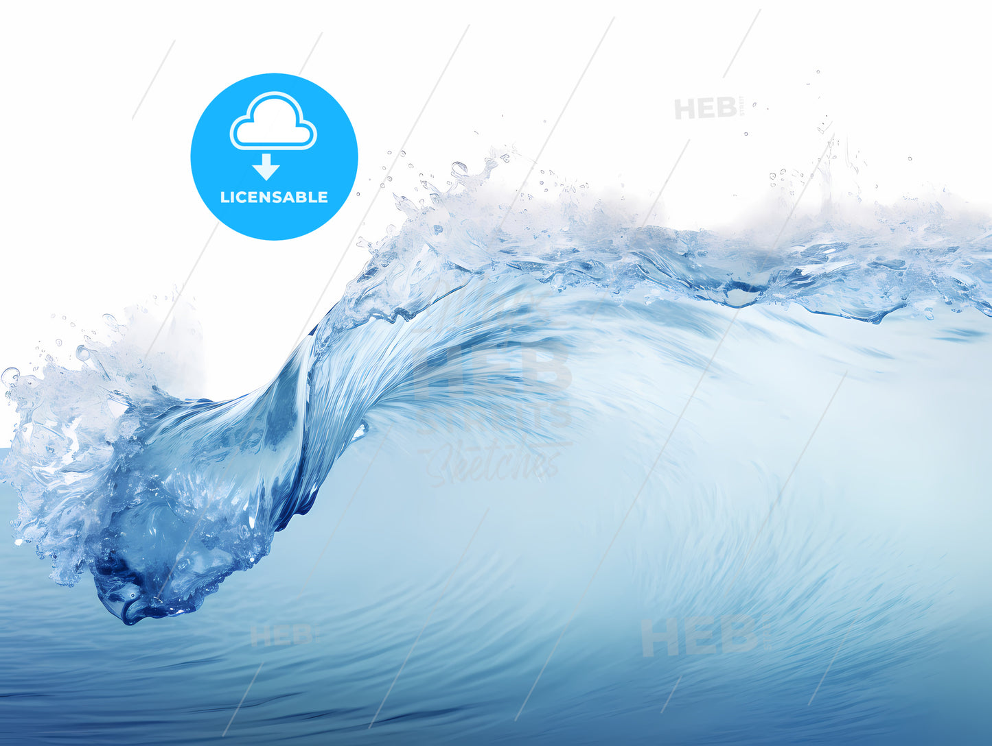 Wave Of Water With Bubbles