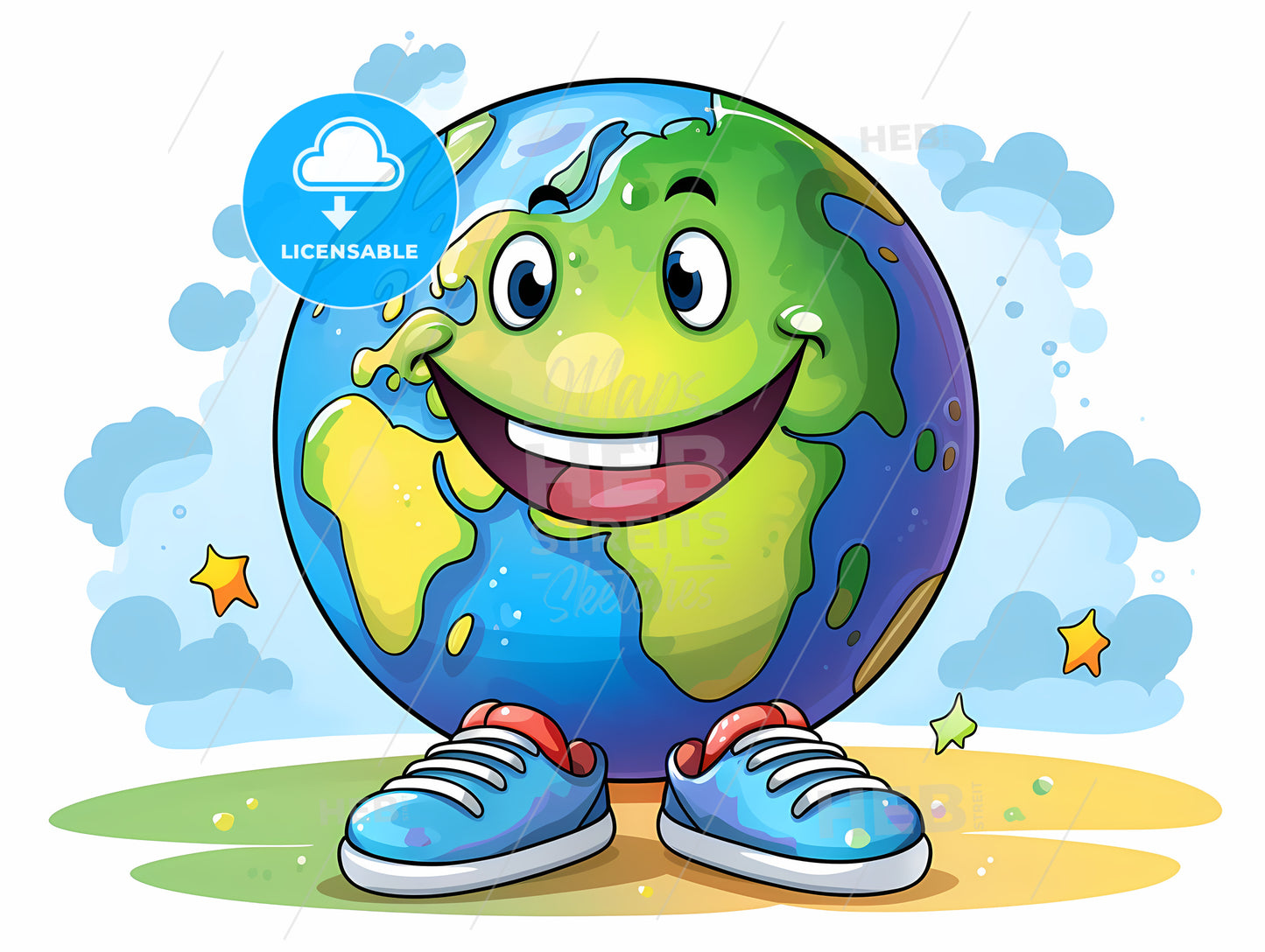 Cartoon Of A Planet Earth