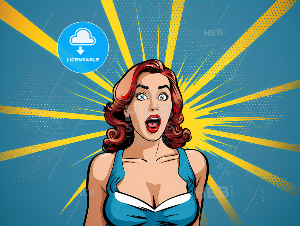 Cartoon Of A Woman With Her Mouth Open