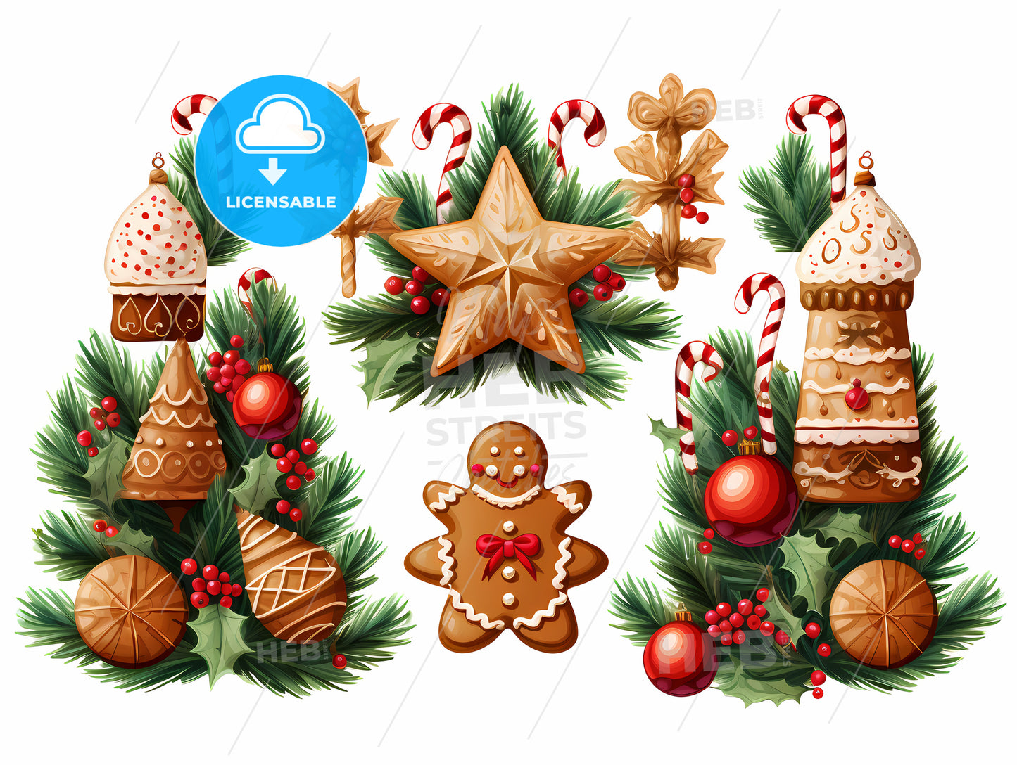 Collection Of Christmas Decorations