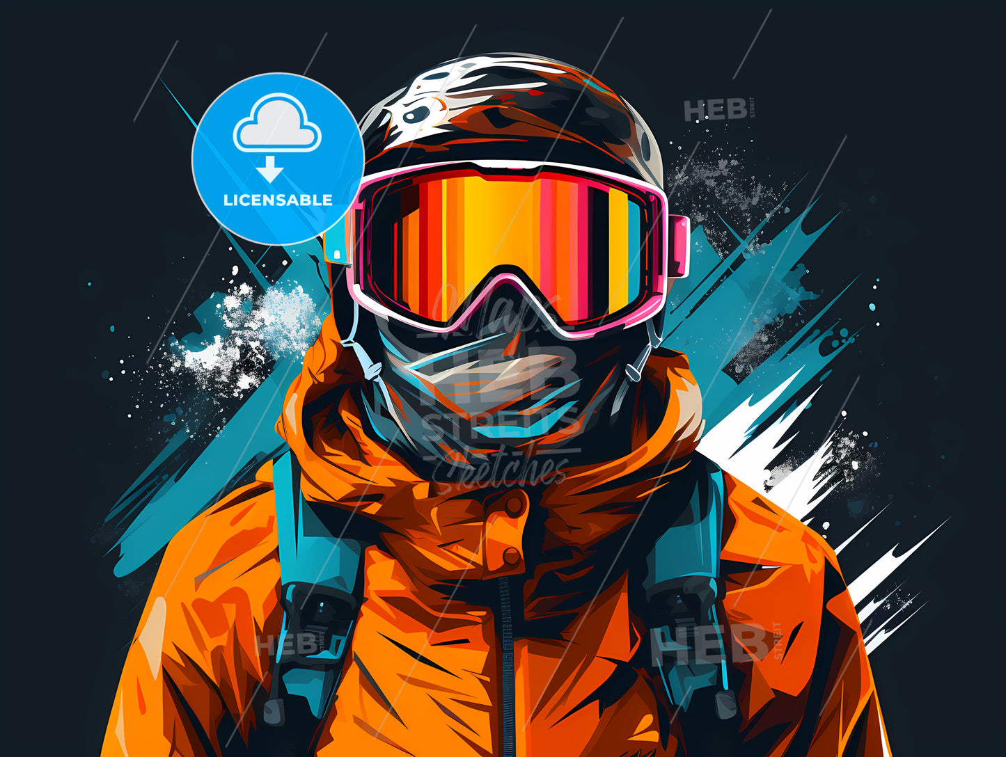 Person Wearing A Snowboard Goggles