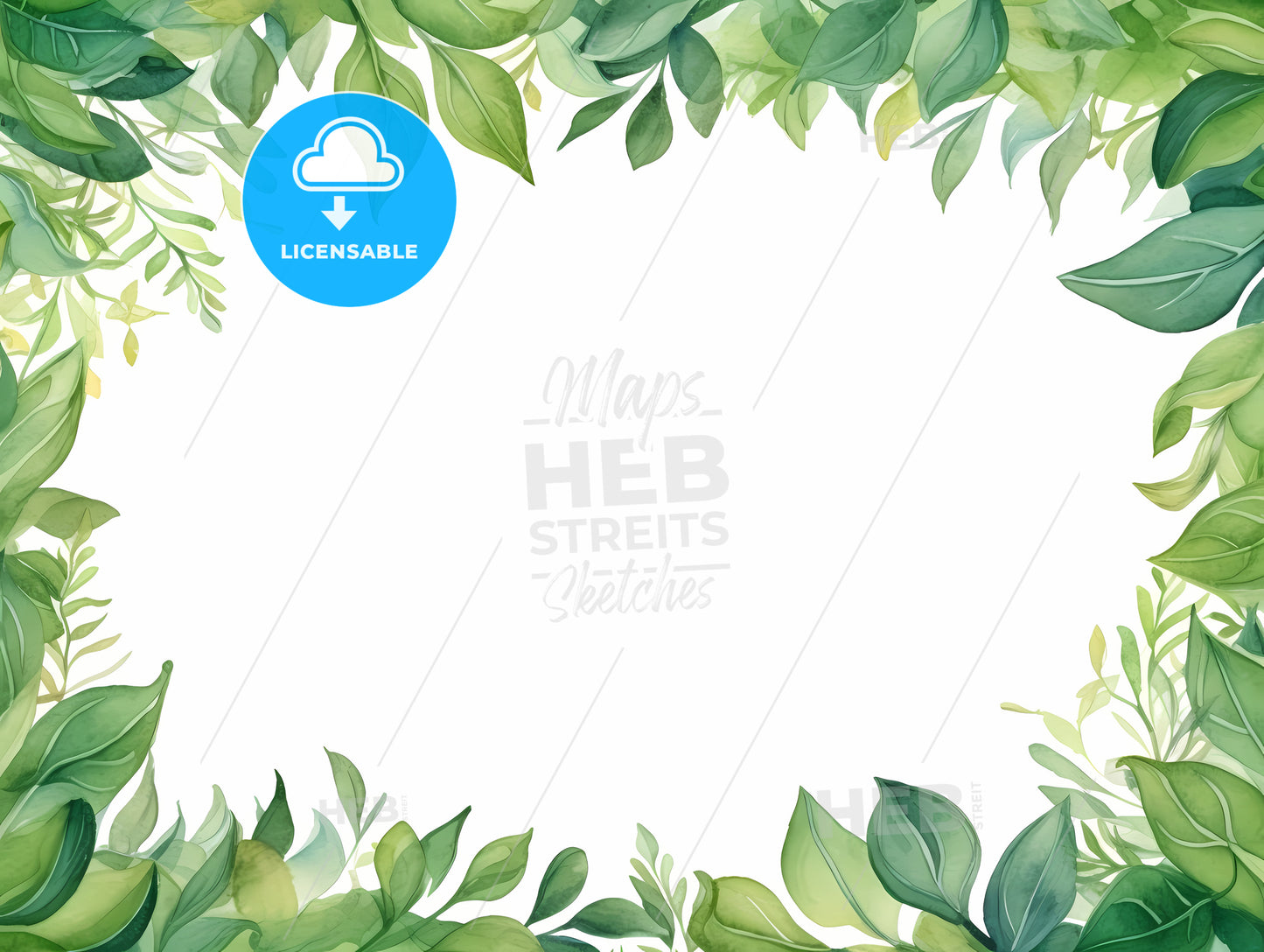 Frame Of Leaves And Branches