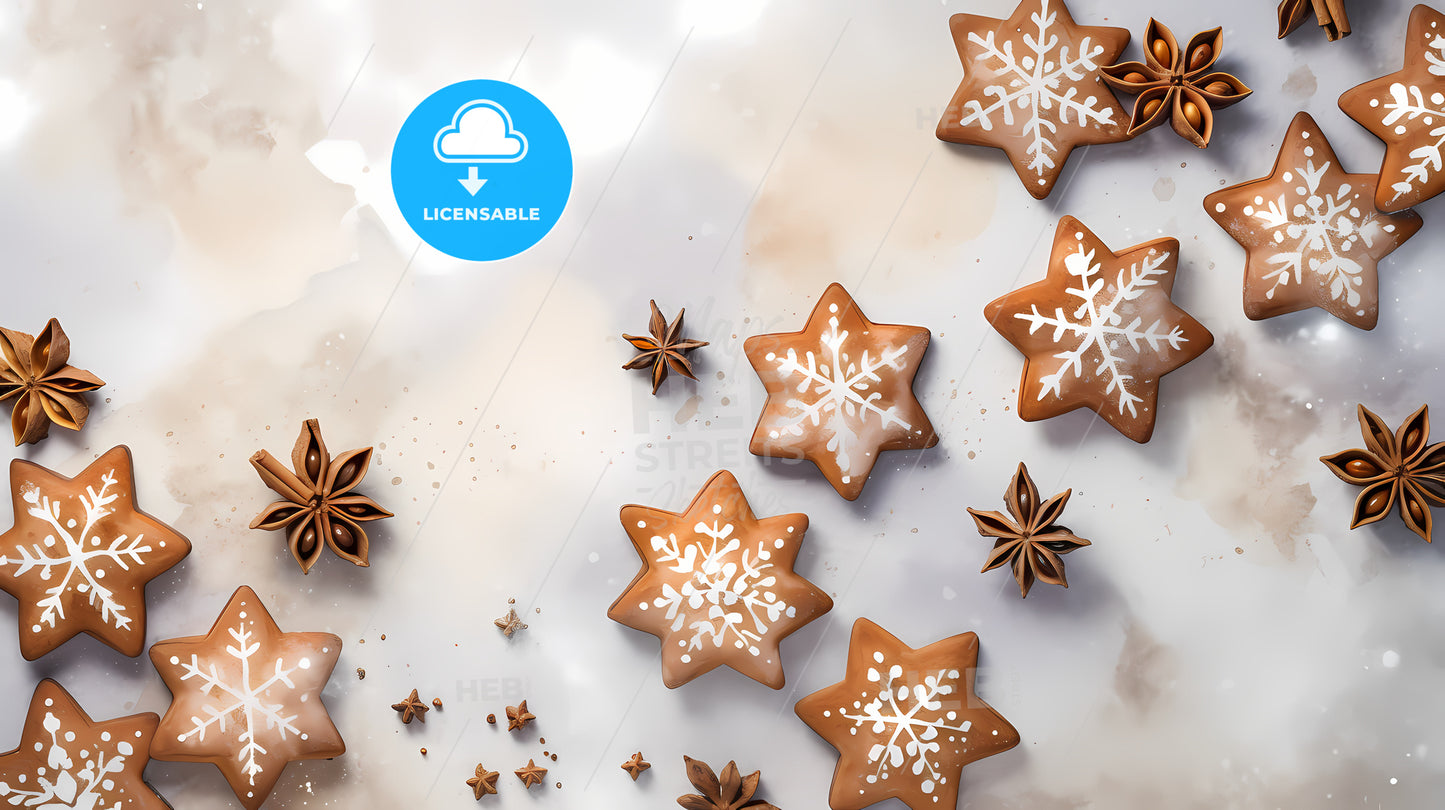 Group Of Cookies With White Frosting