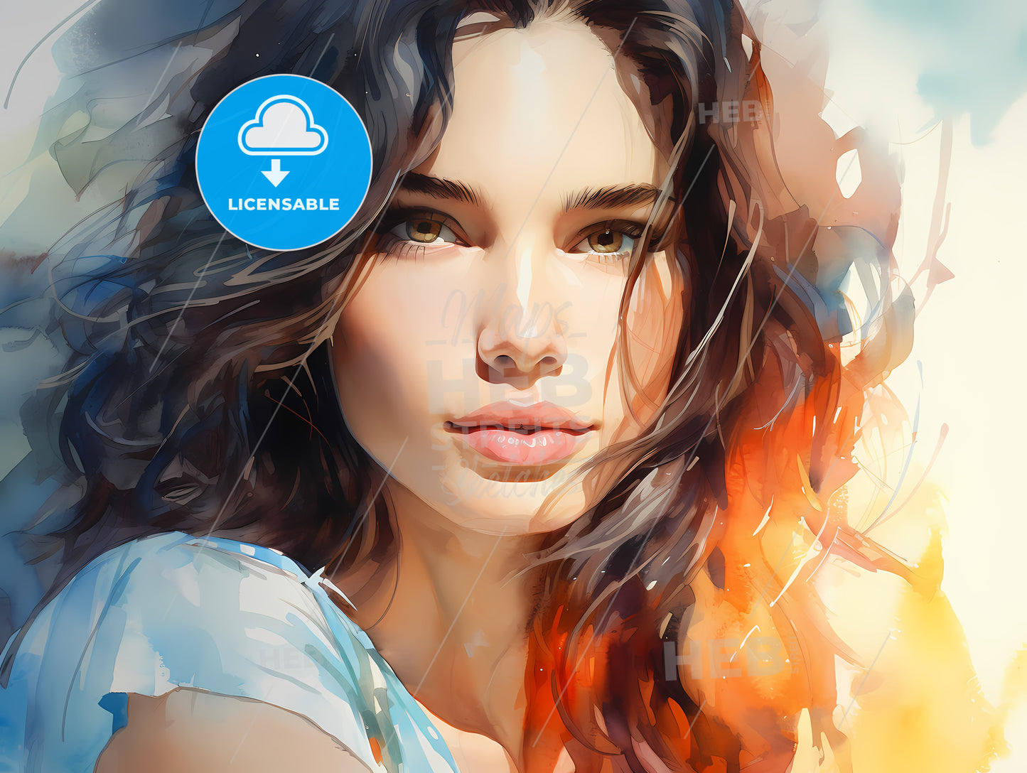 Woman With Long Brown Hair