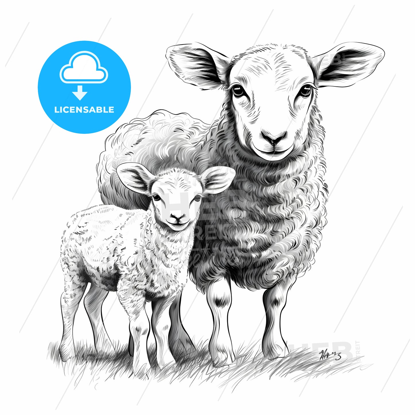 Sheep Standing Next To Each Other