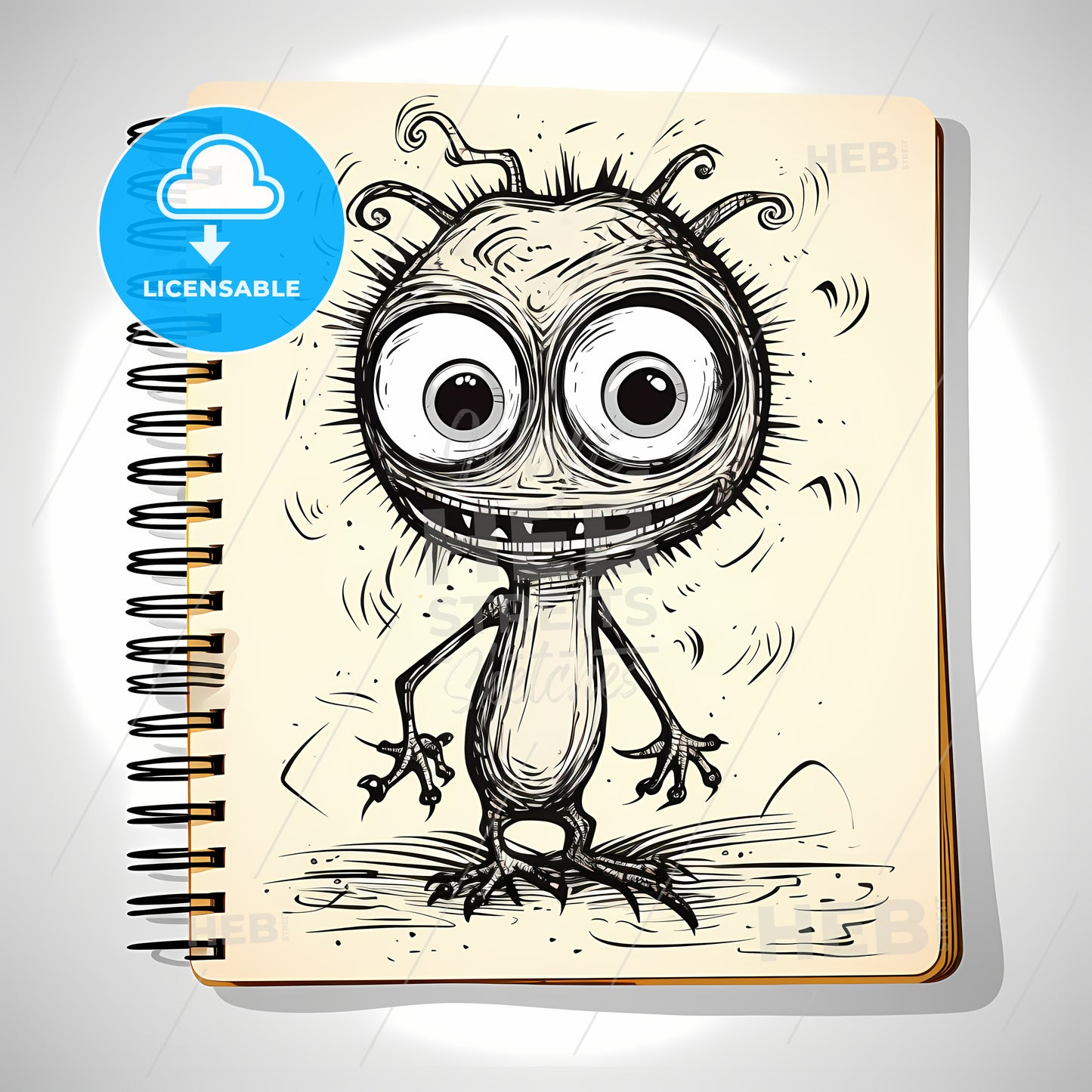 Sketch Of A Cartoon Monster