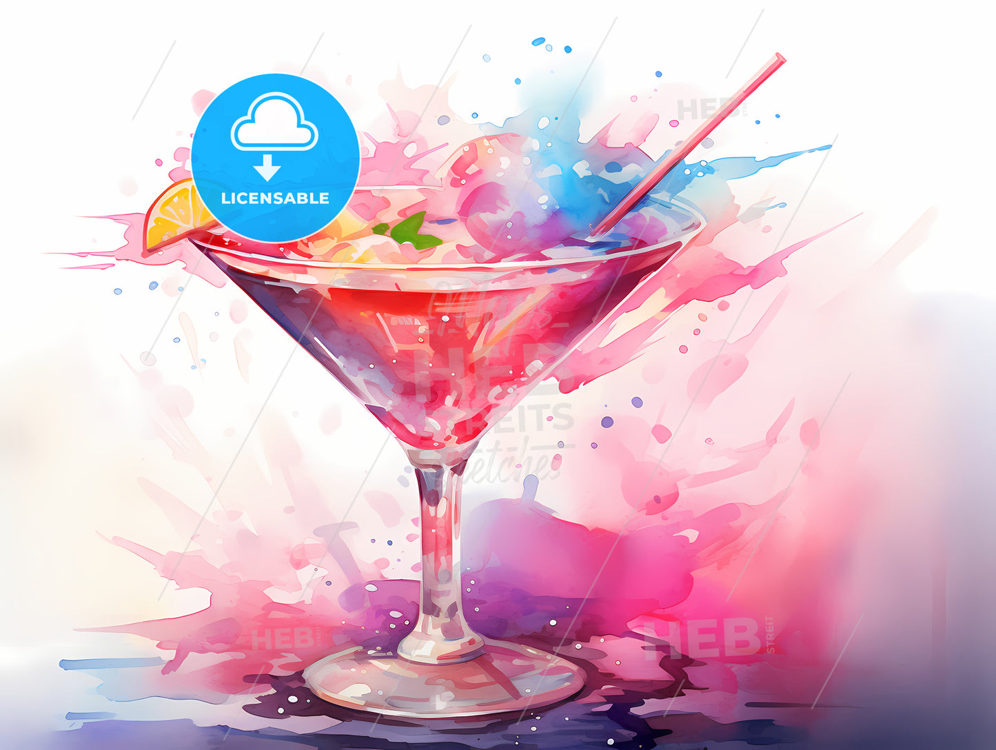 Watercolor Painting Of A Drink