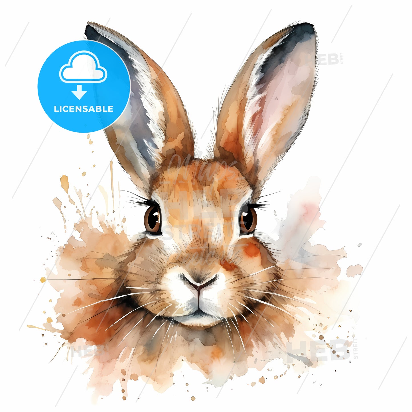 Watercolor Of A Rabbit