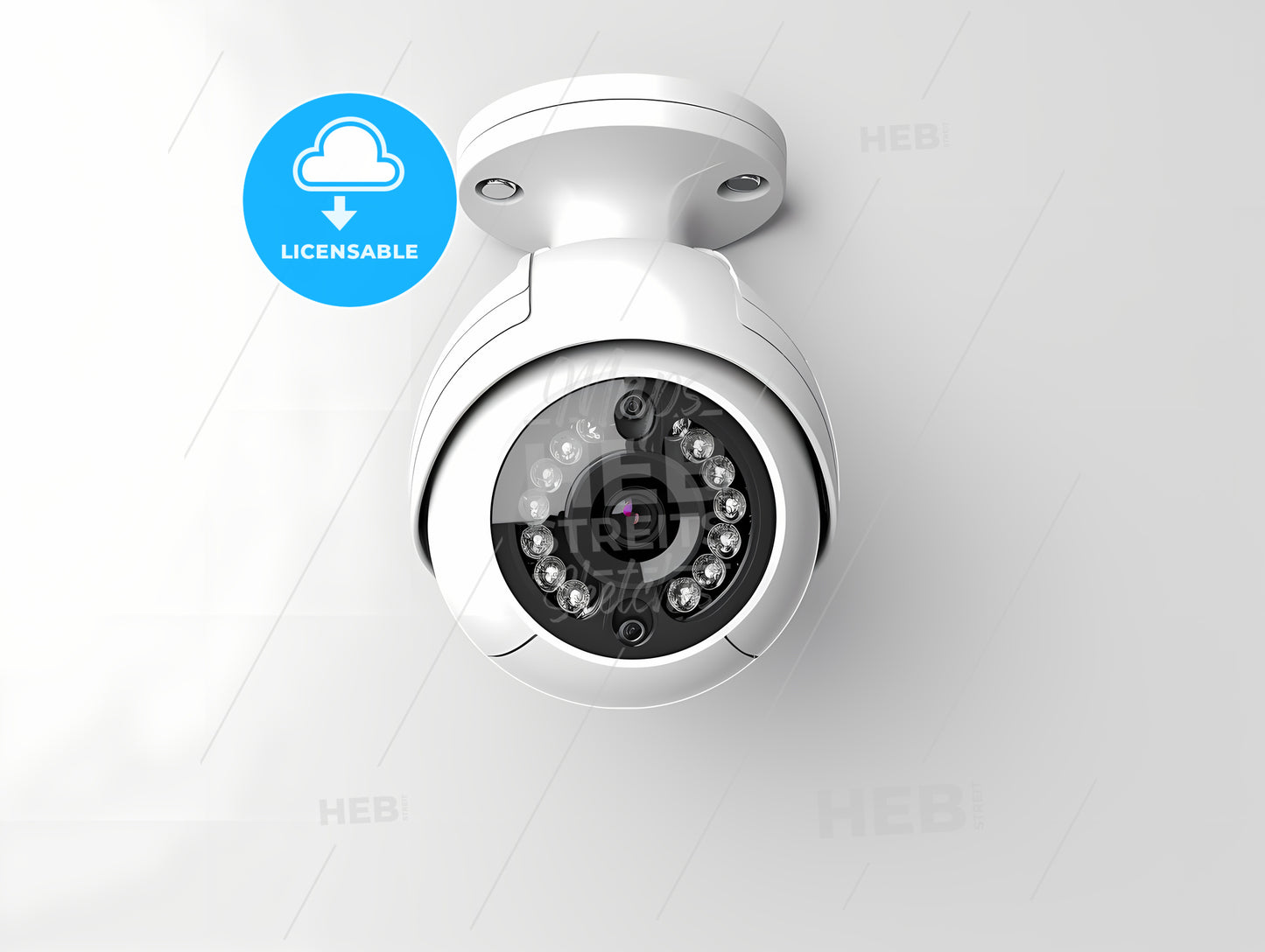 White Camera With A Round Lens