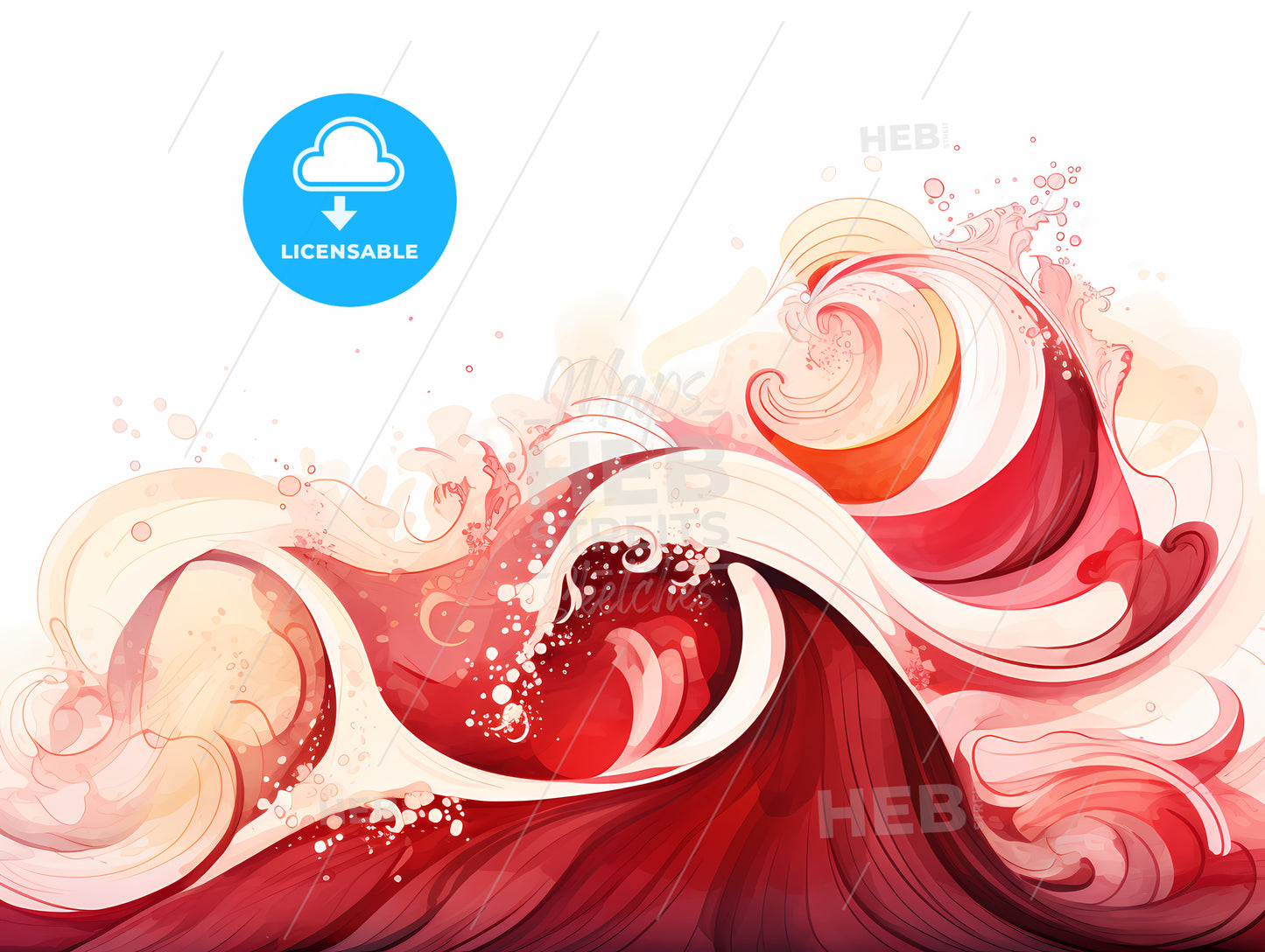 Red And White Swirls