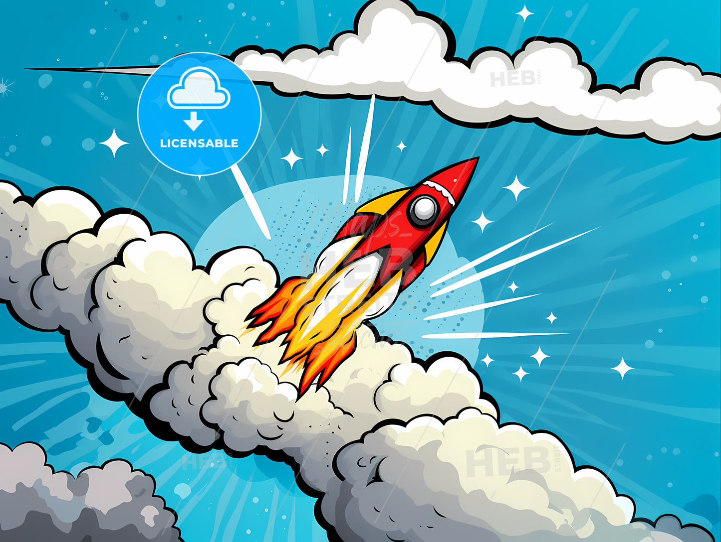 Cartoon Of A Rocket Ship