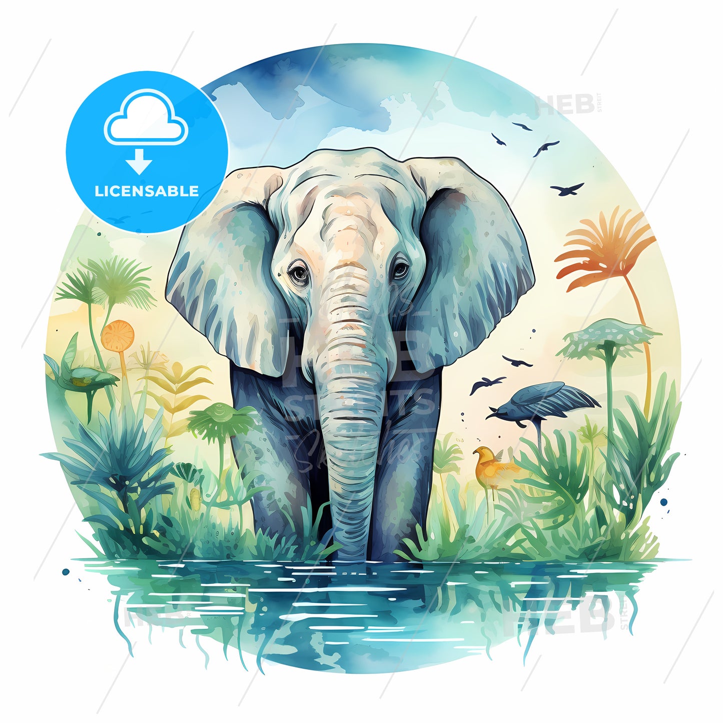 An Elephant In The Water