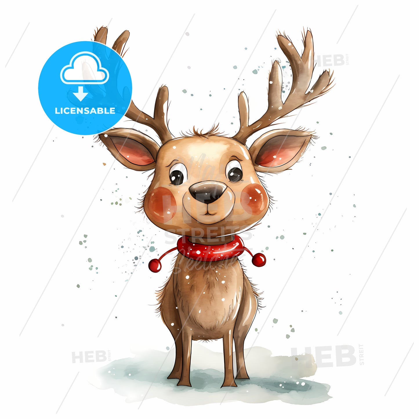 Watercolor Of A Reindeer