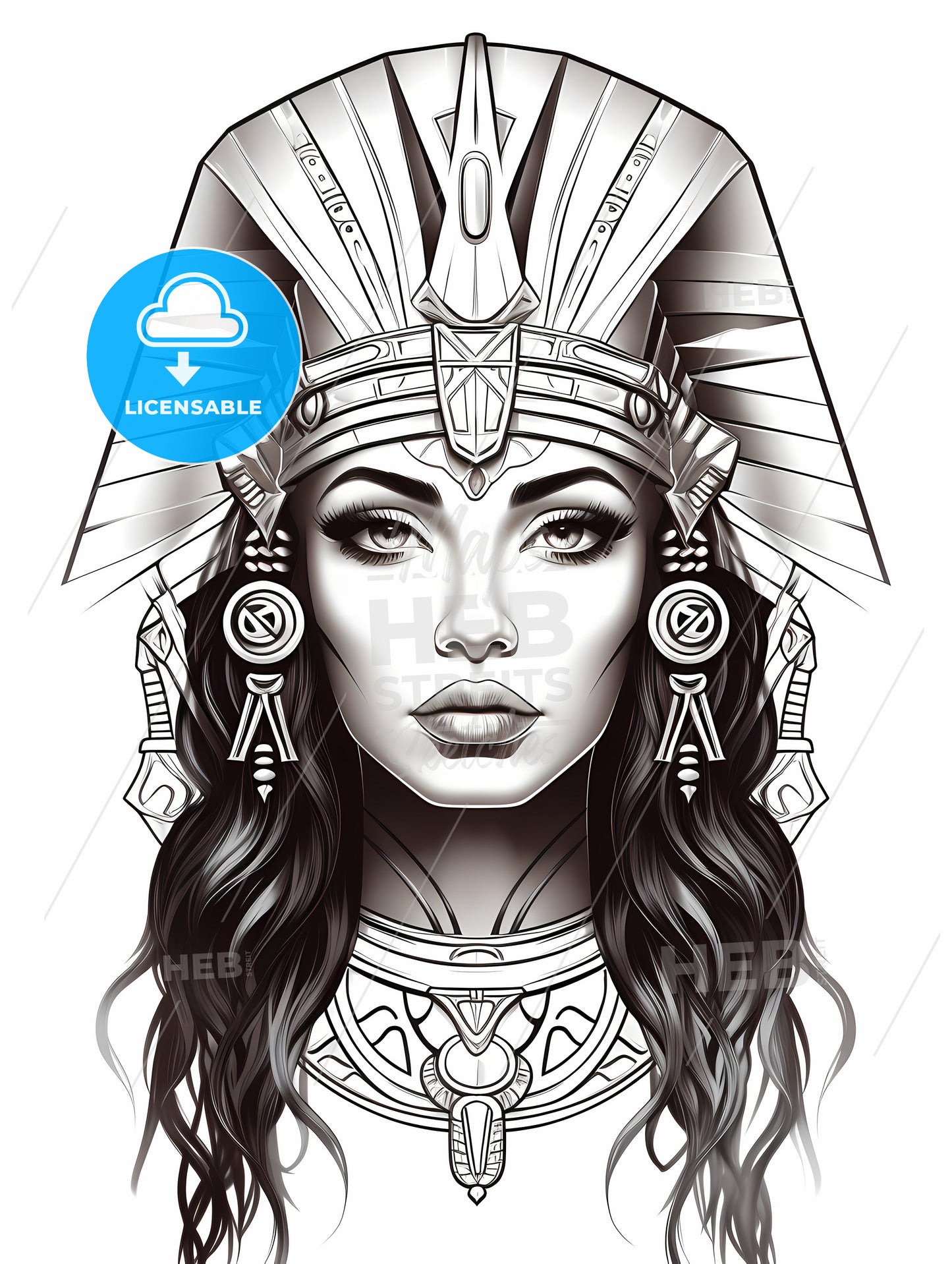 Woman Wearing A Headdress