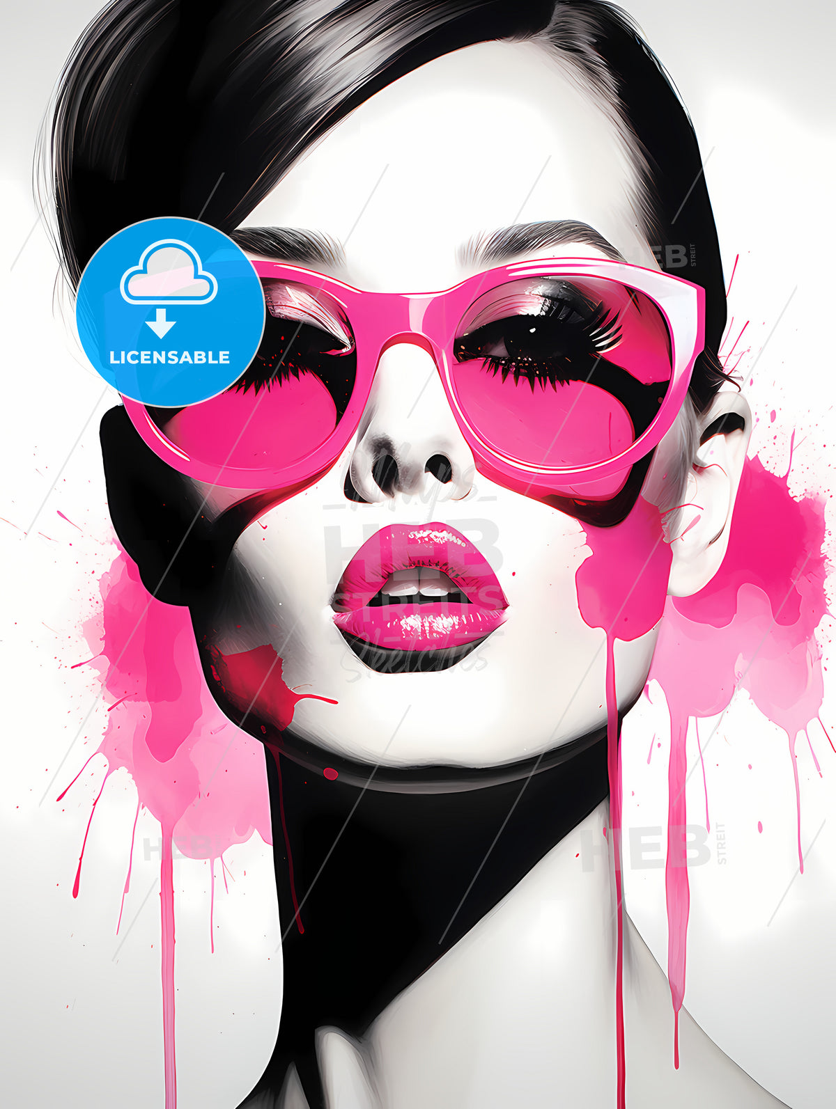 Woman With Pink Sunglasses