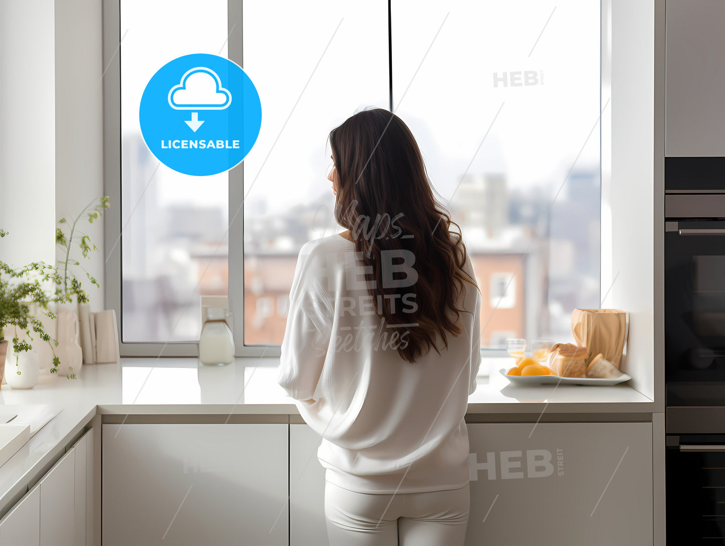 Woman Standing In Front Of A Window