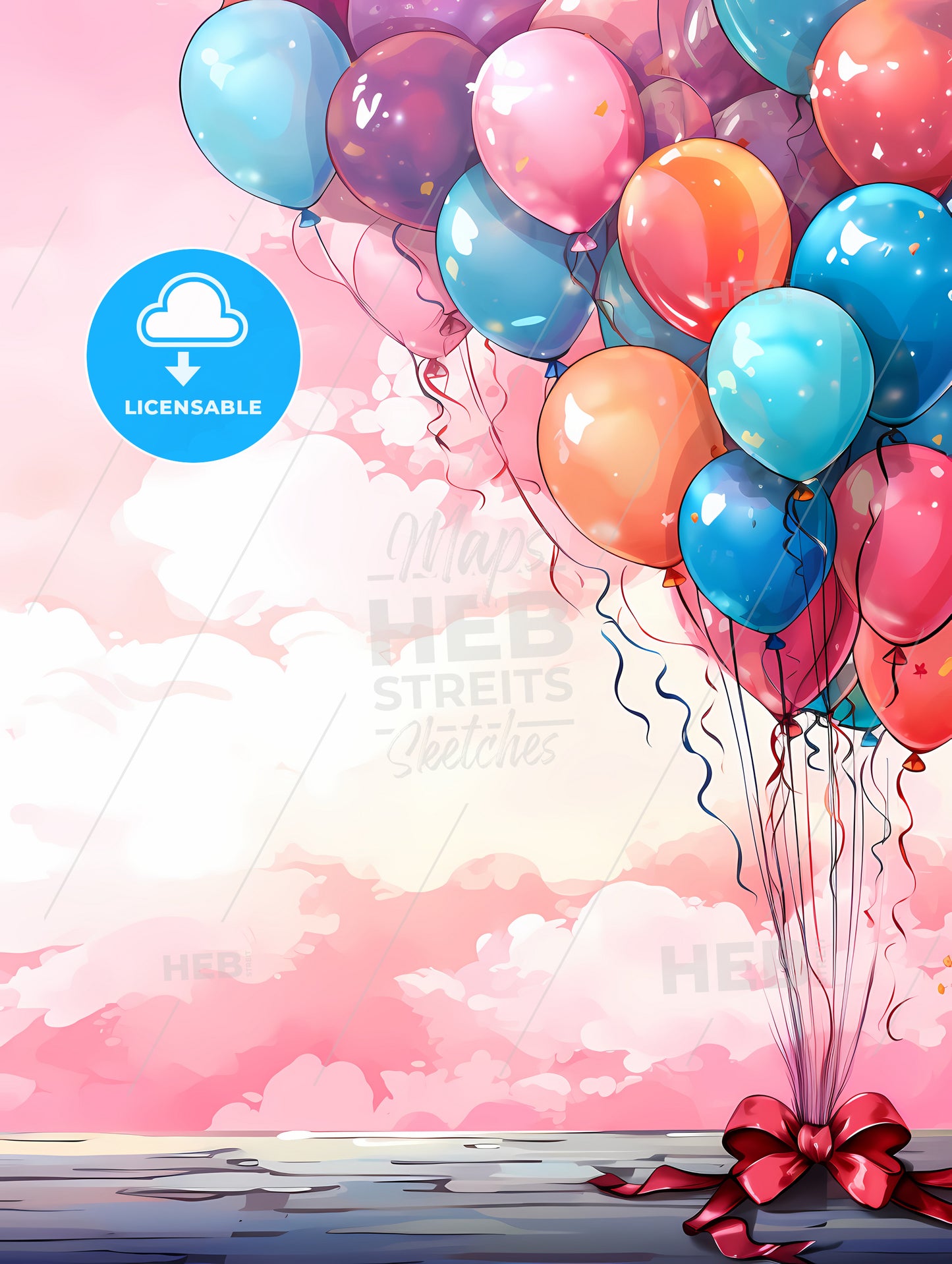 Bunch Of Balloons In The Sky