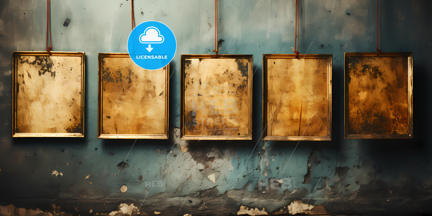 Group Of Frames On A Wall