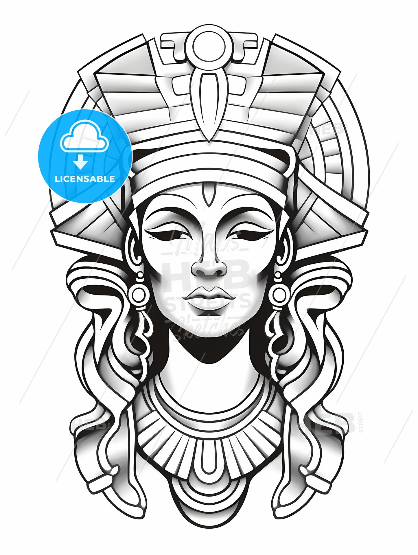 Black And White Drawing Of A Woman