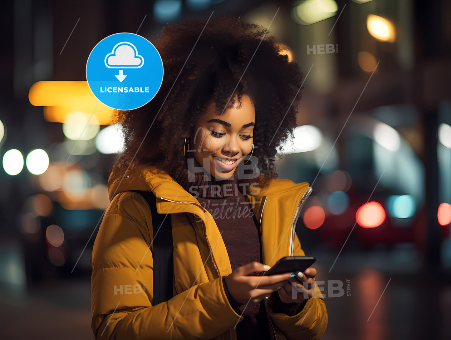 Woman Looking At A Phone