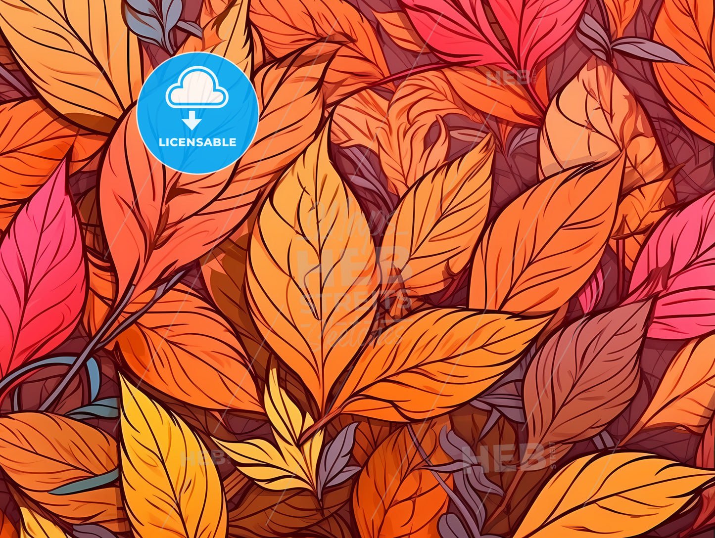 Group Of Colorful Leaves