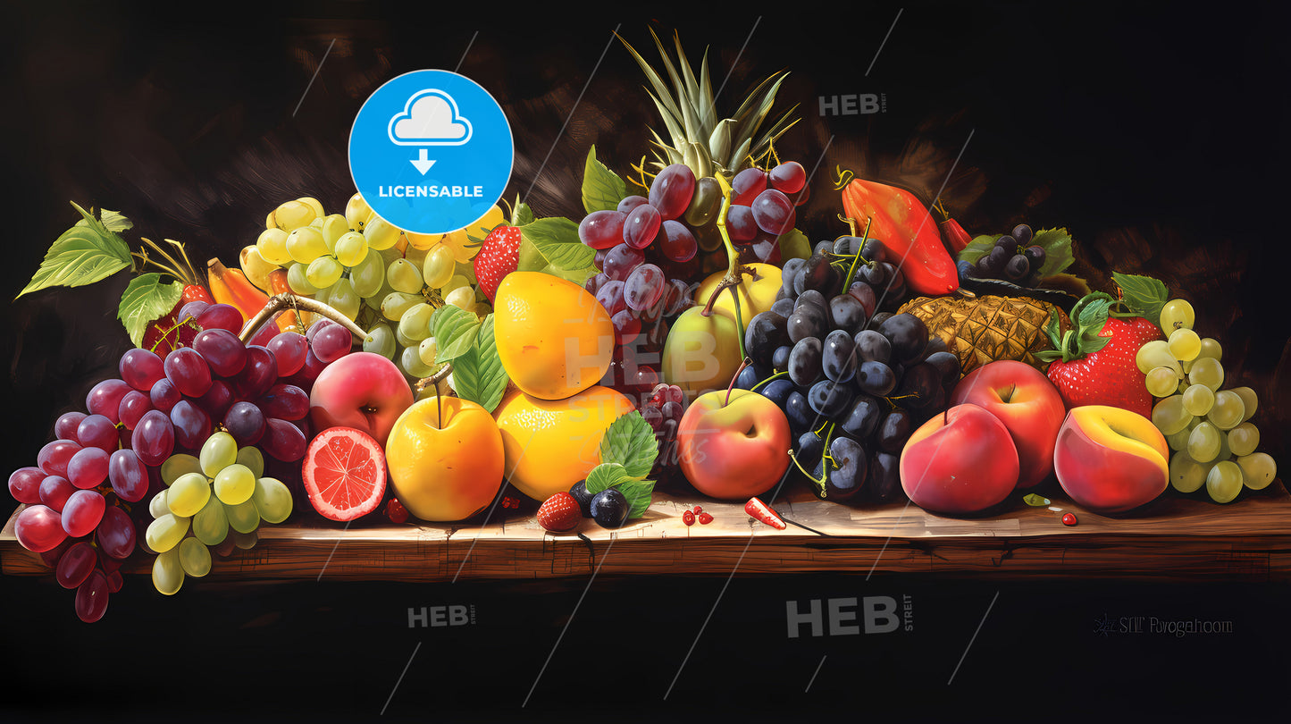 Group Of Different Fruits On A Table