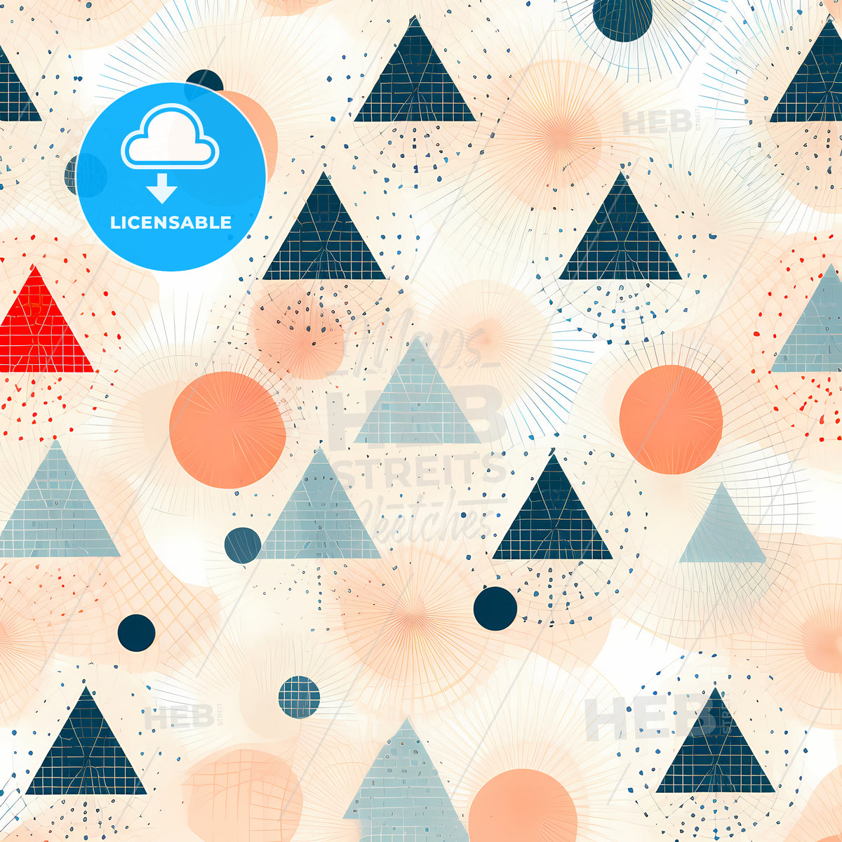 Pattern Of Triangles And Circles