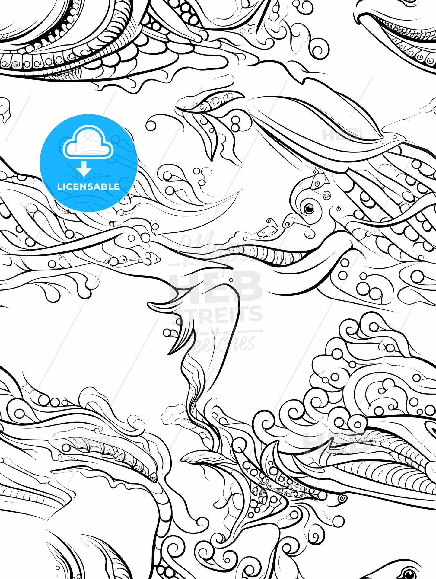 Pattern Of Birds And Flowers