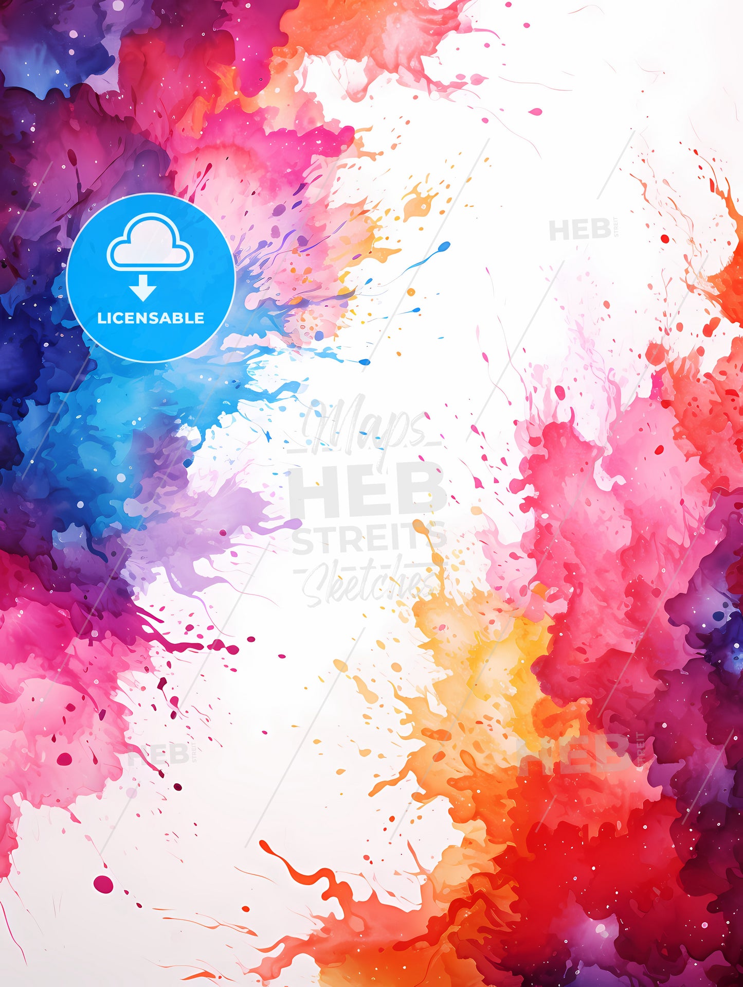 Colorful Splashes Of Paint