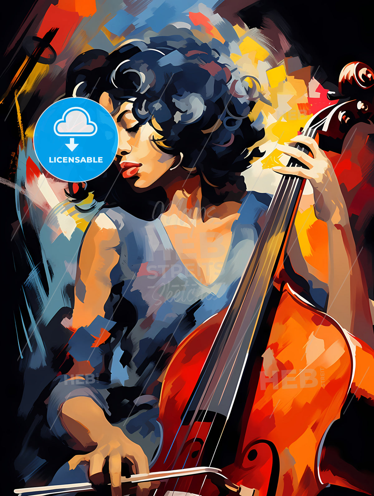 Woman Playing A Cello
