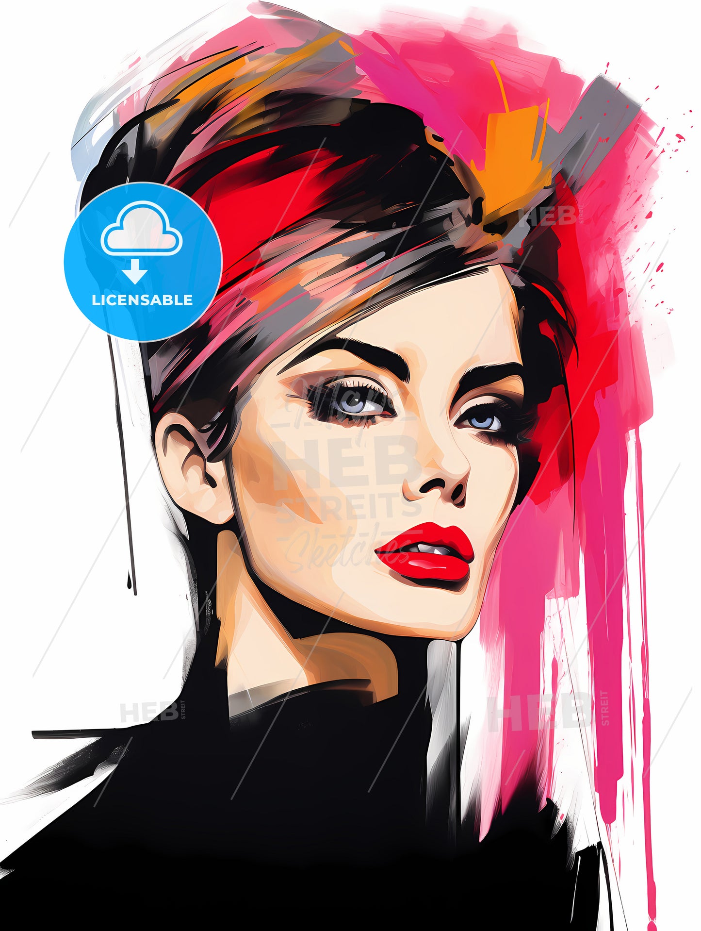 Woman With Red Lipstick