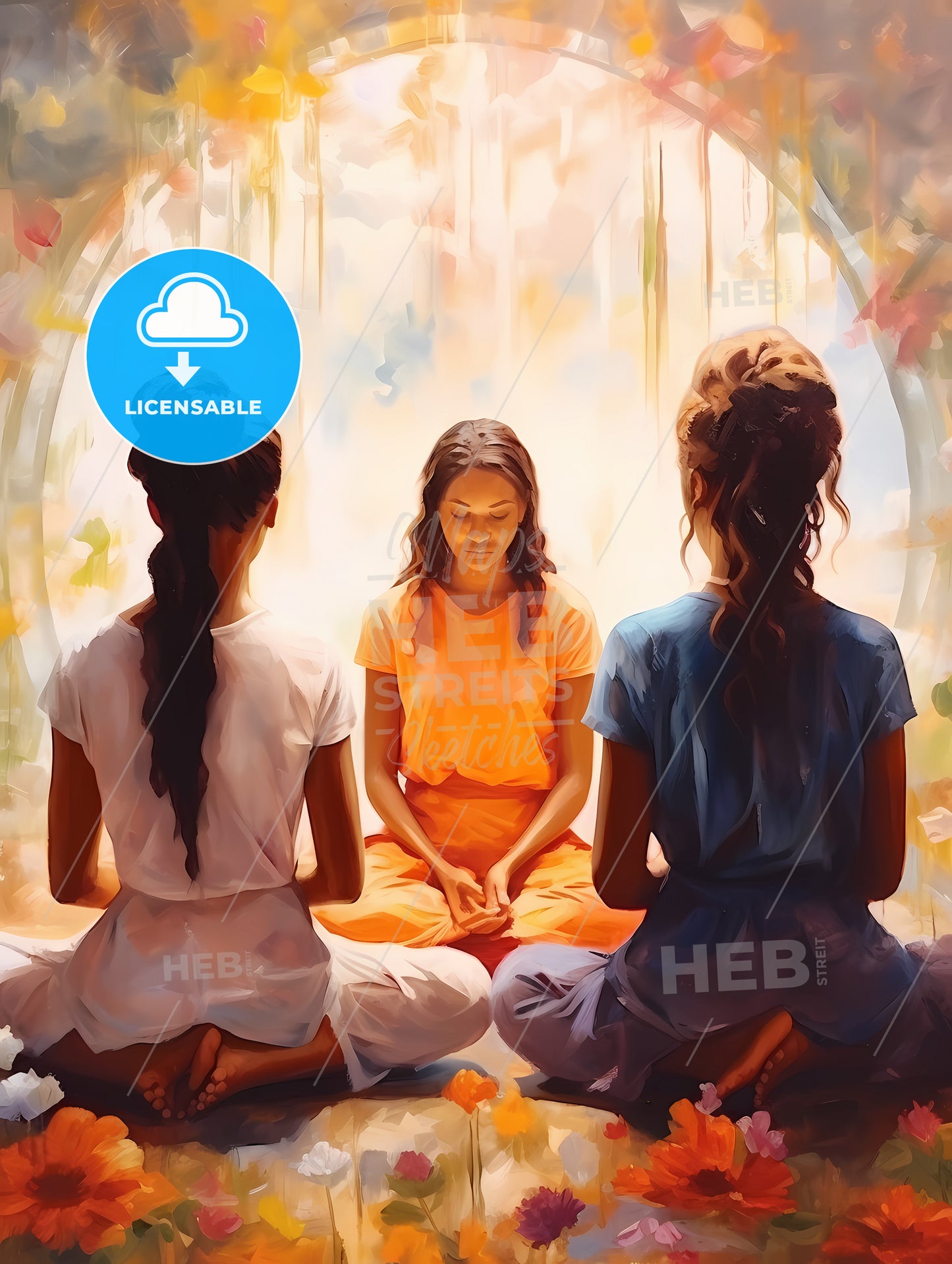 Group Of Women Sitting In A Circle