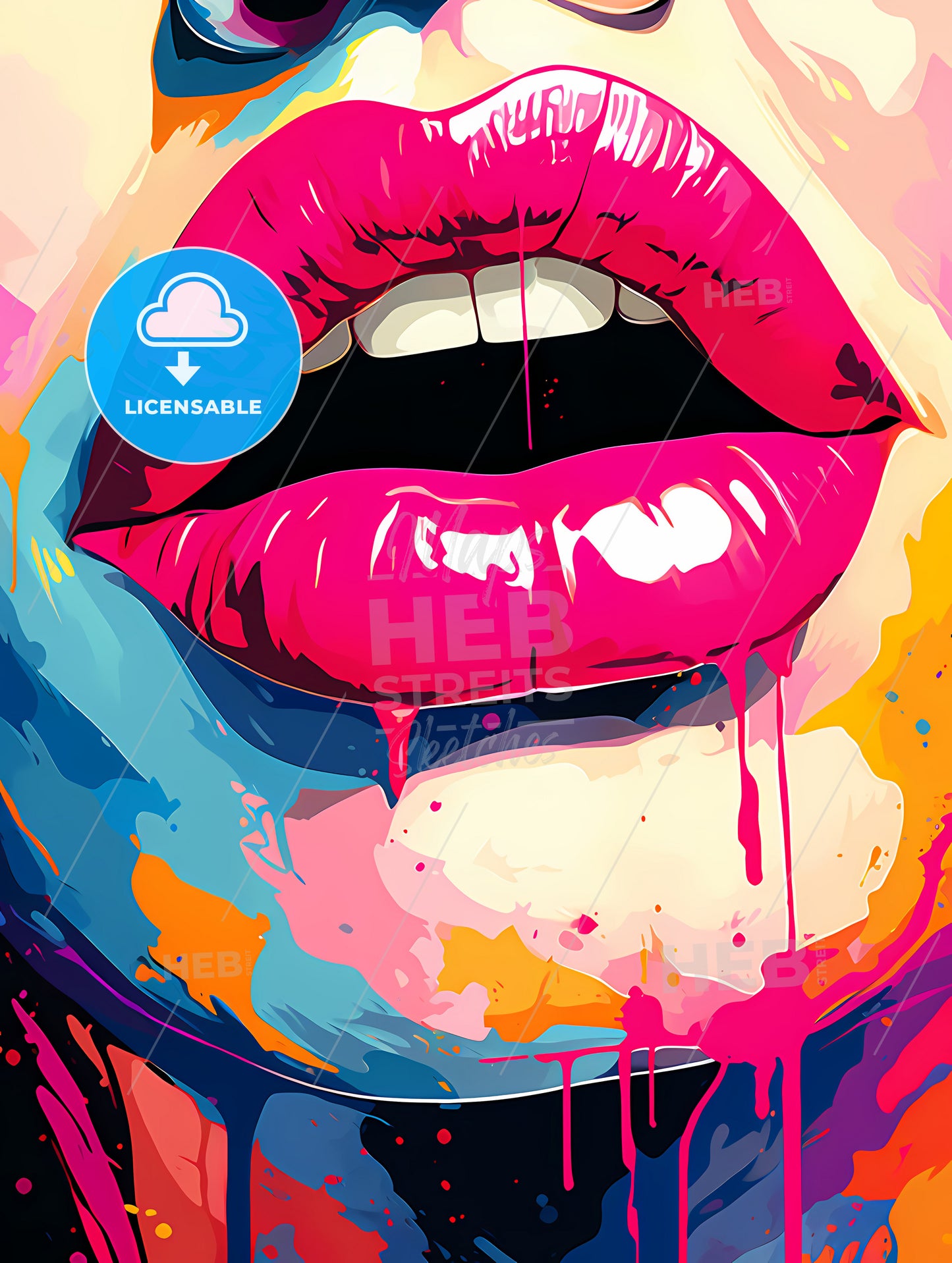 Close Up Of A Womans Lips