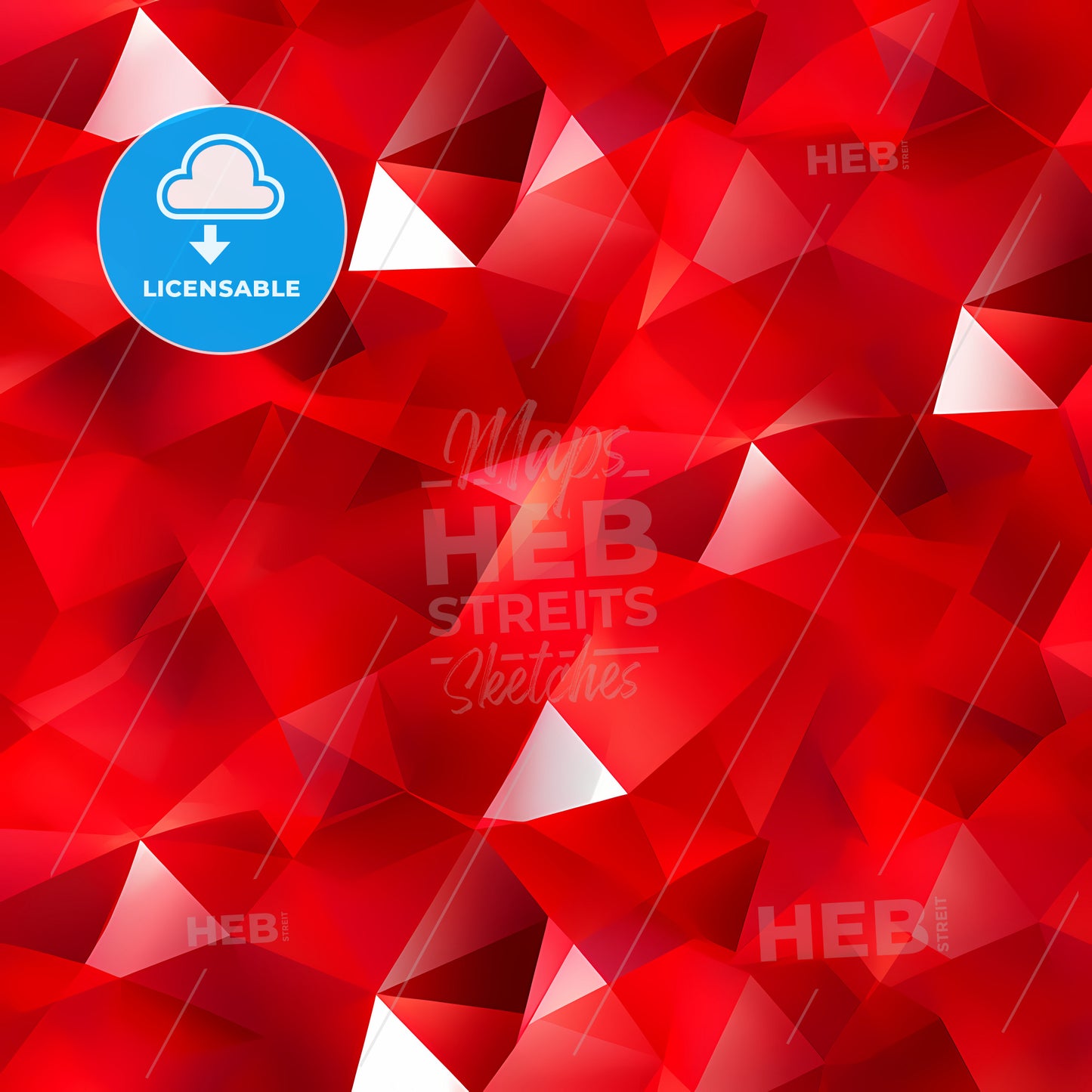 Red And White Triangular Pattern