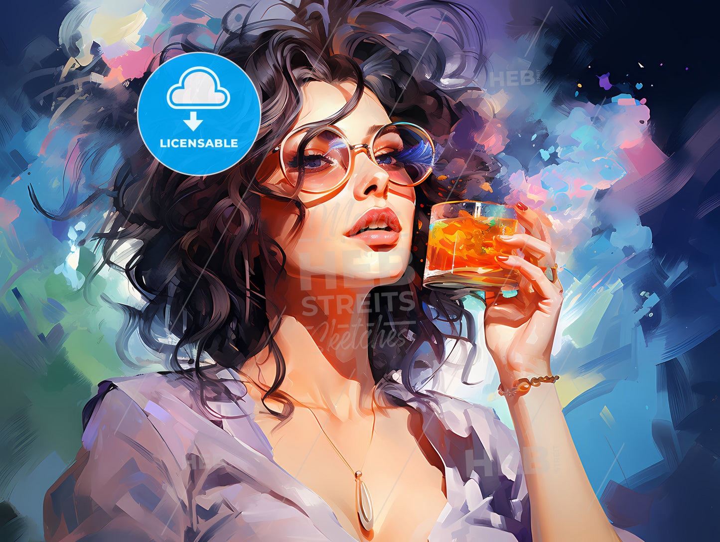 Woman Holding A Drink