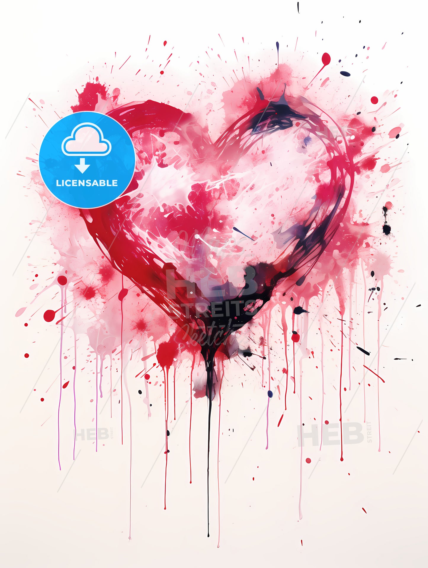 Heart Painted With Paint