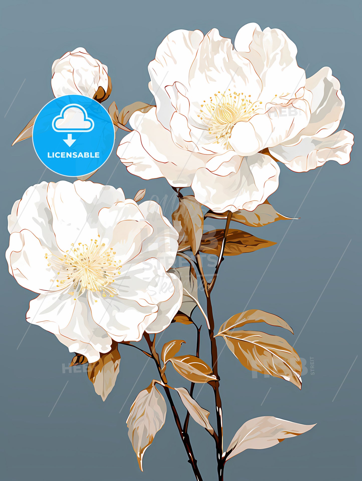 White Flowers On A Plant