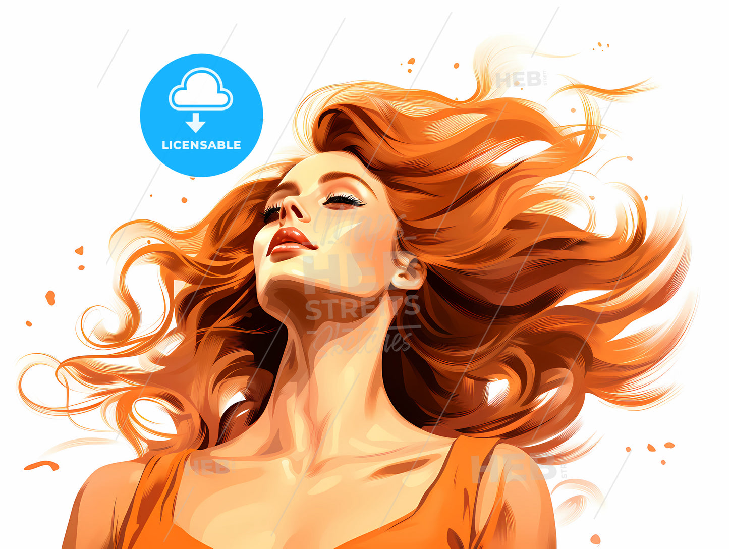 Woman With Long Red Hair