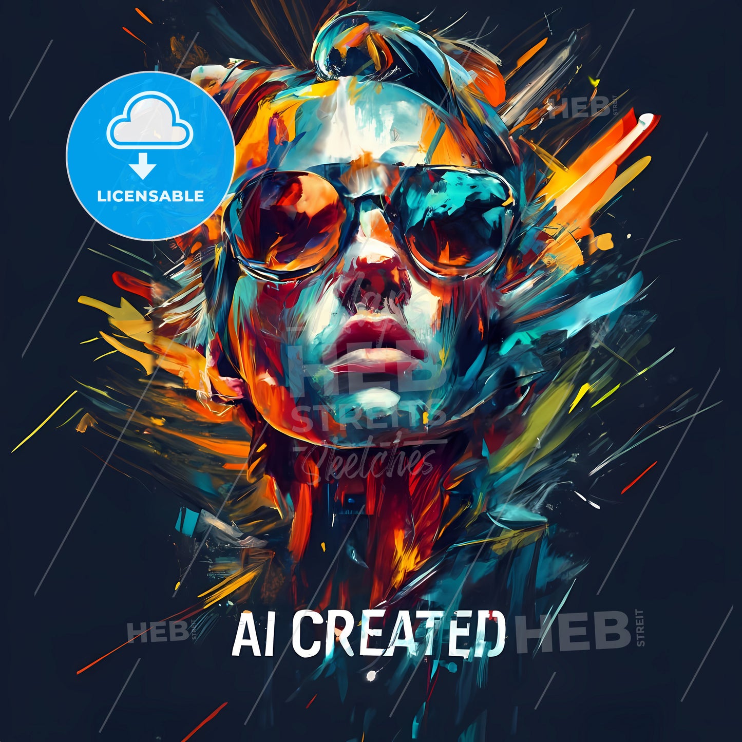 Ai Created - A Woman Wearing Sunglasses