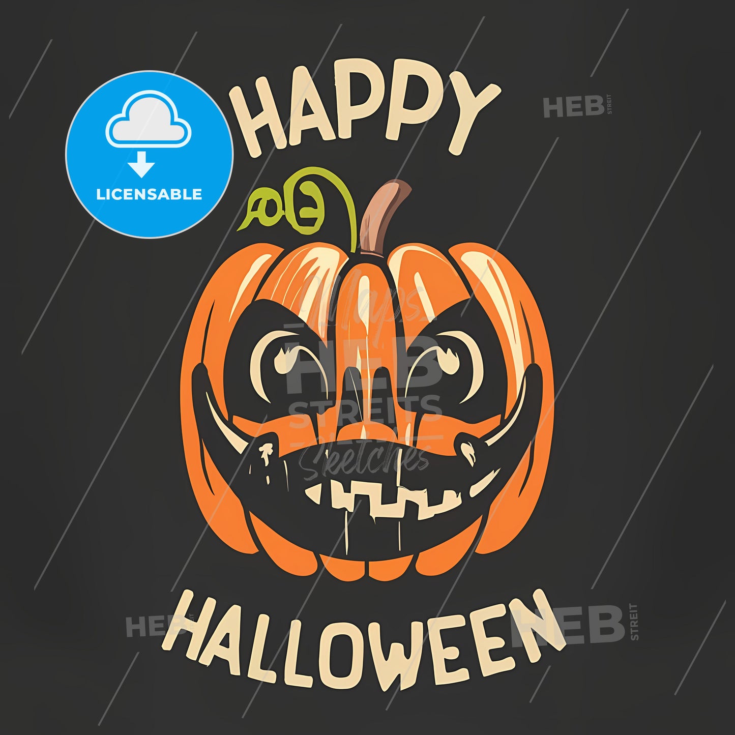 Happy Halloween - A Pumpkin With A Face On It