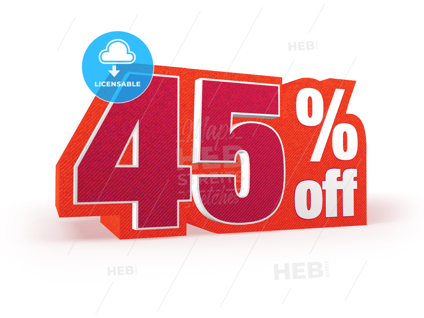 45 percent off red wool styled discount price sign – instant download