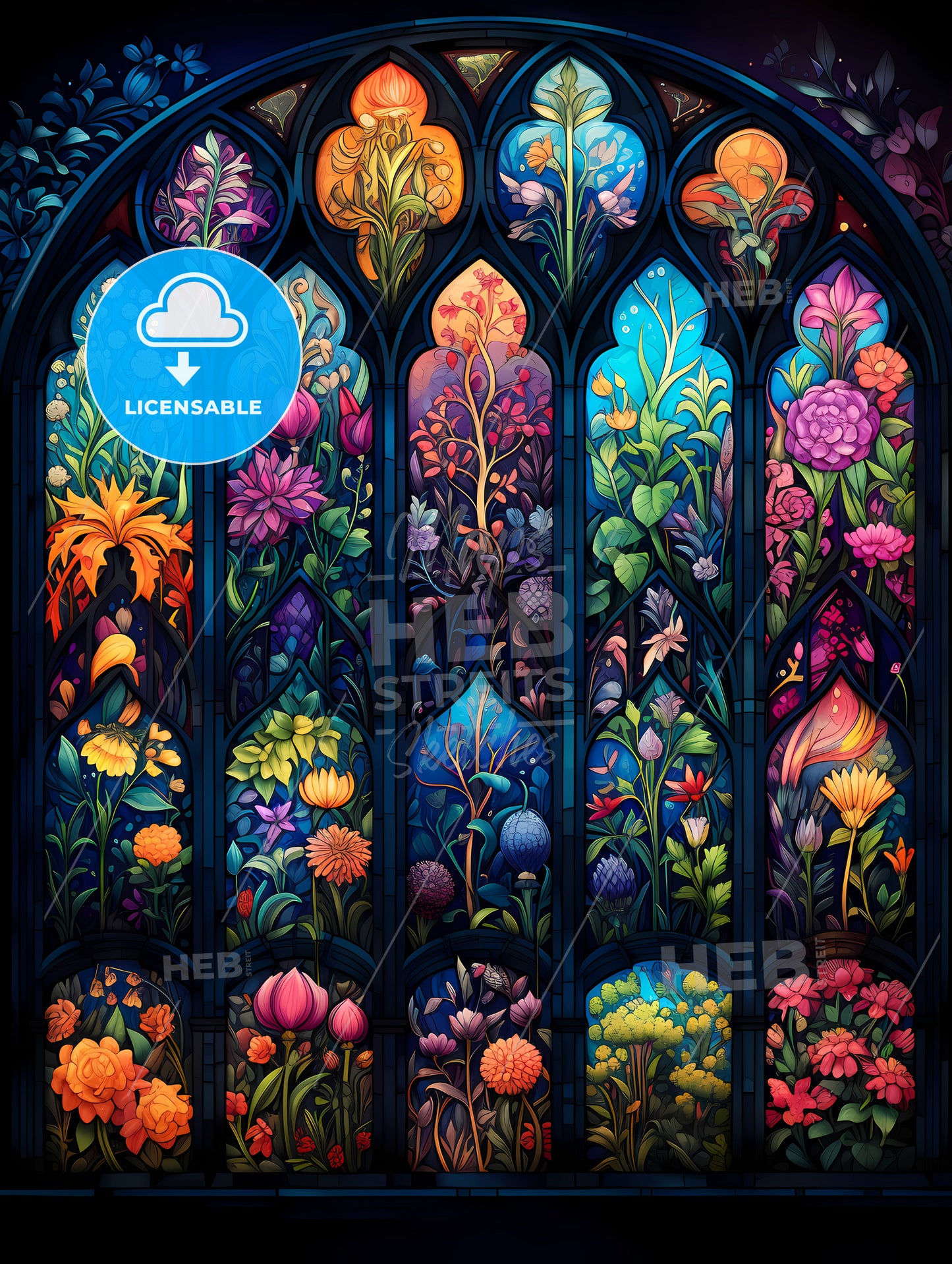 32 multicolored tradition windows from russian town