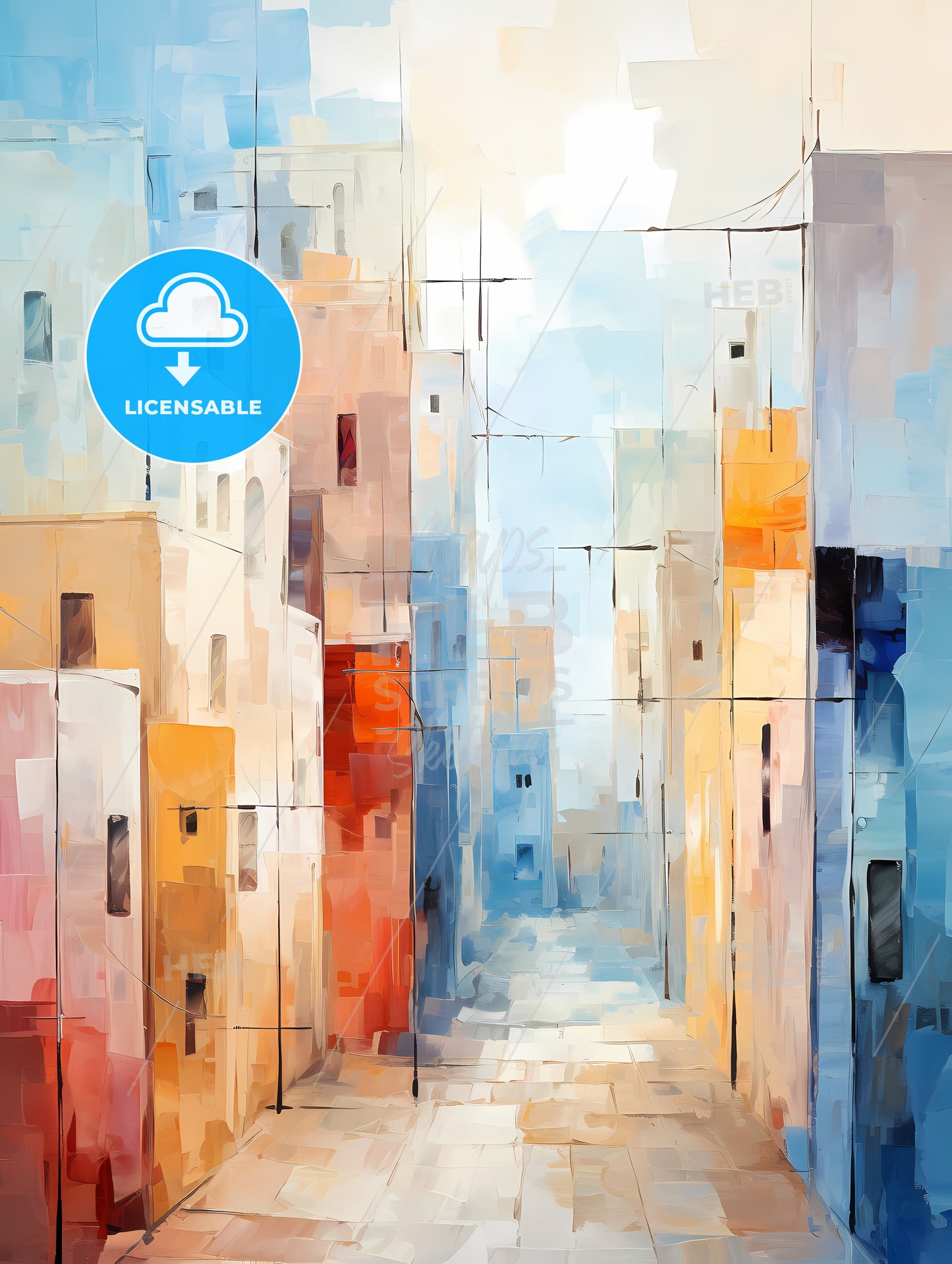 Abstract art of cityscapeillustration painting